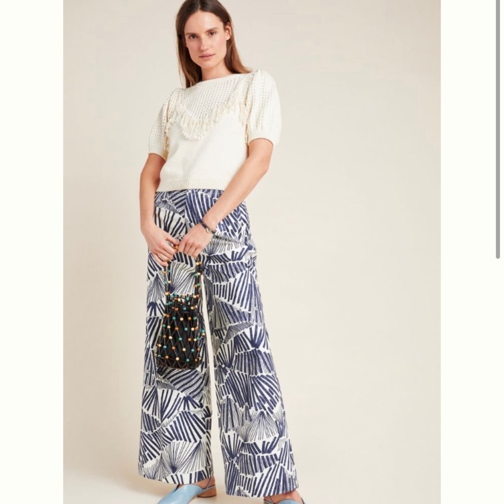 Anthropologie Kirstie Wide-Leg Pants